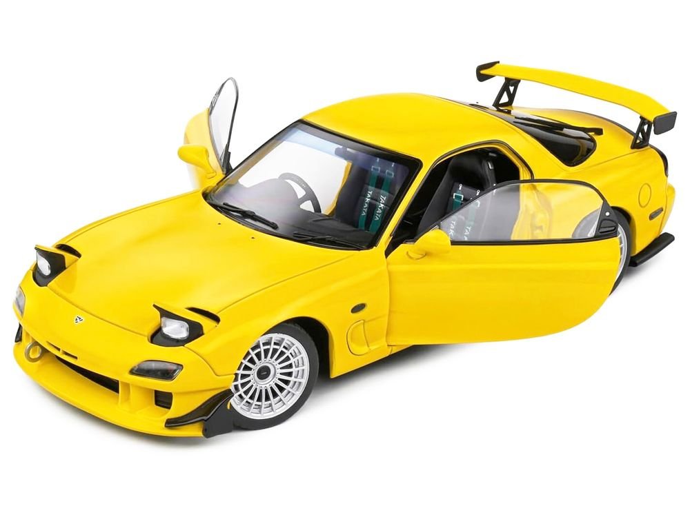 1994 Mazda RX7 Type RS (FD3RS) RHD (Right Hand Drive) Yellow 1/18 Diecast Model Car by Solido view 2