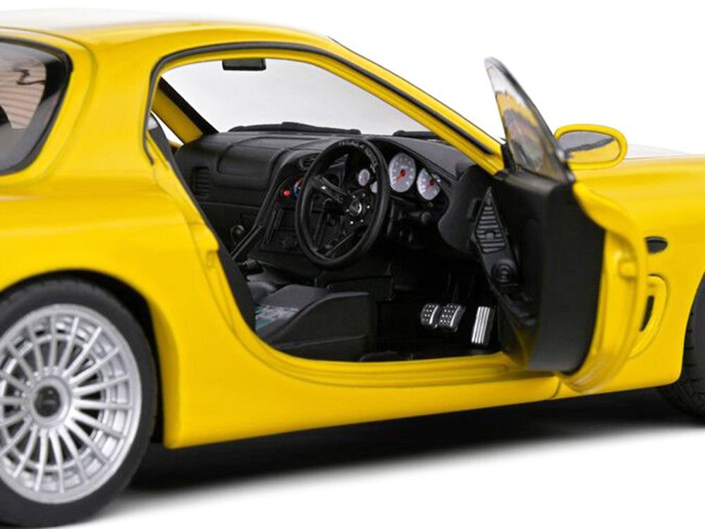 1994 Mazda RX7 Type RS (FD3RS) RHD (Right Hand Drive) Yellow 1/18 Diecast Model Car by Solido view 3