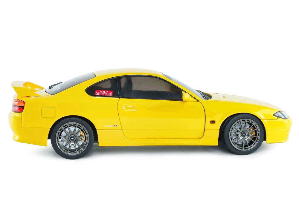 1999 Nissan Silvia (S15) Spec-R Aero RHD (Right Hand Drive) Lightning Yellow 1/18 Diecast Model Car by Solido view 3