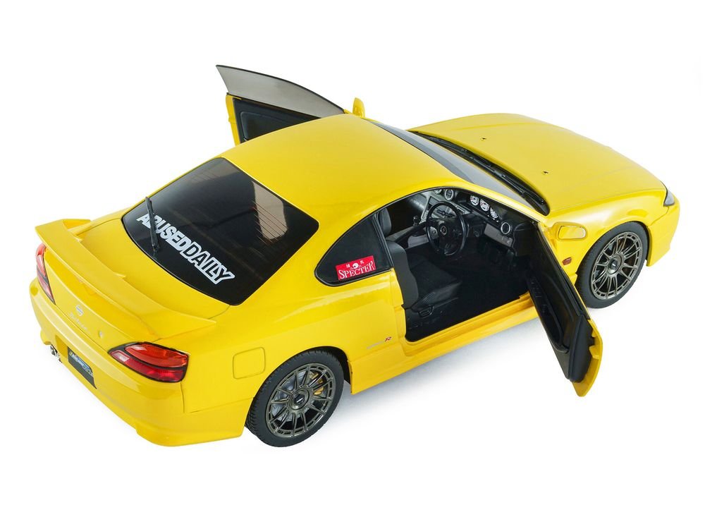 1999 Nissan Silvia (S15) Spec-R Aero RHD (Right Hand Drive) Lightning Yellow 1/18 Diecast Model Car by Solido view 4