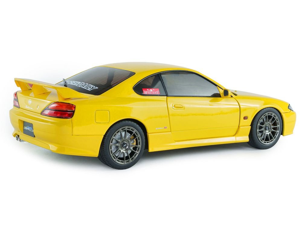 1999 Nissan Silvia (S15) Spec-R Aero RHD (Right Hand Drive) Lightning Yellow 1/18 Diecast Model Car by Solido view 5