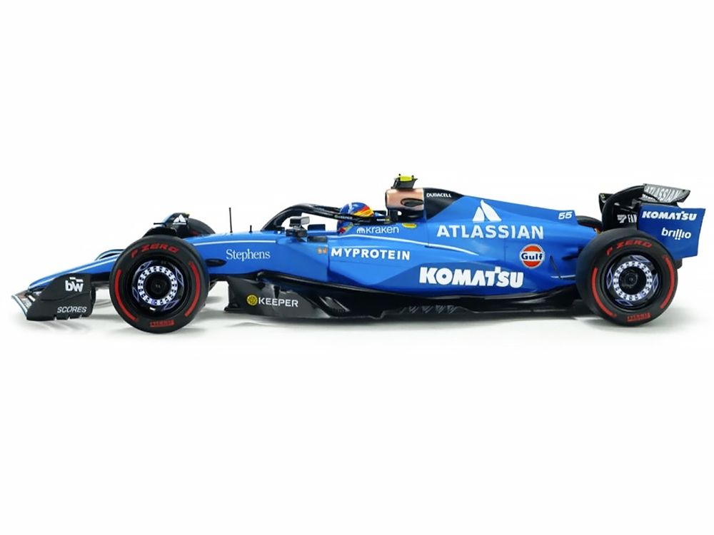 Williams FW47 #55 Carlos Sainz "Atlassian" Formula One F1 "Australian GP" (2025) "Competition" Series 1/18 Diecast Model Car by Solido view 2