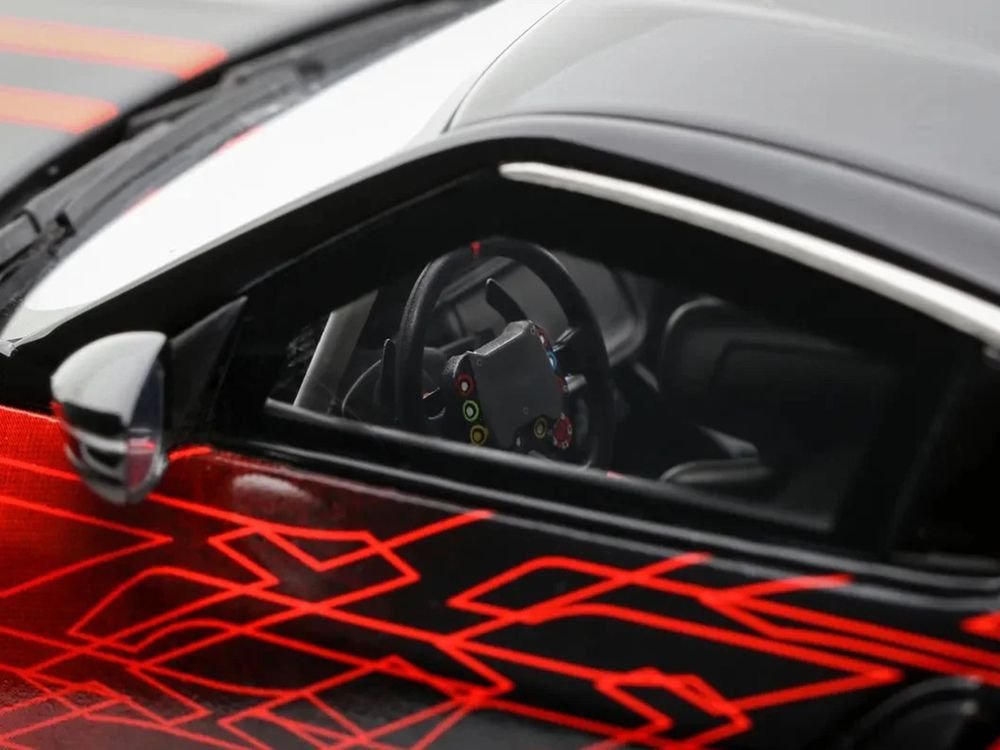 2022 Nissan Z GT4 #23 Black with Red Graphics "2022 SEMA Show" 1/18 Model Car by Otto Mobile view 2