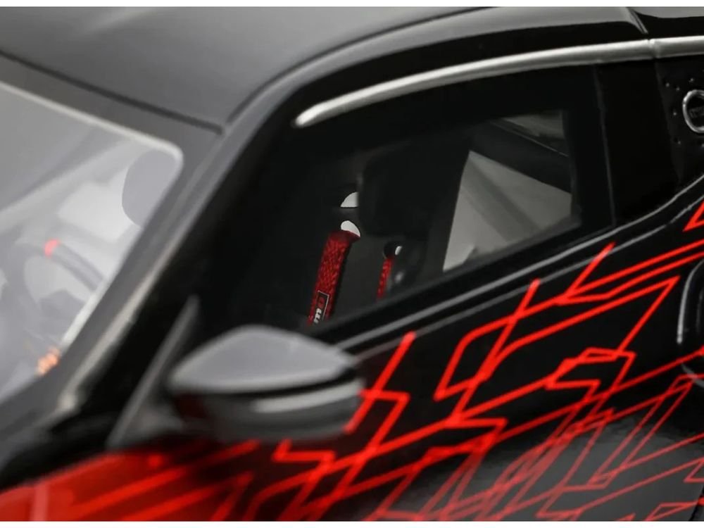 2022 Nissan Z GT4 #23 Black with Red Graphics "2022 SEMA Show" 1/18 Model Car by Otto Mobile view 3
