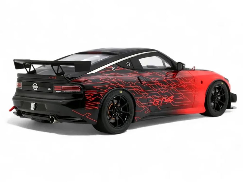 2022 Nissan Z GT4 #23 Black with Red Graphics "2022 SEMA Show" 1/18 Model Car by Otto Mobile view 5