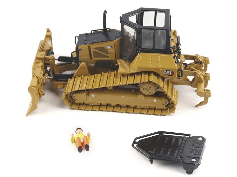 CAT Caterpillar D5 LGP Track-Type Dozer Yellow "High Line" Series 1/50 Diecast Model by Diecast Masters view 3