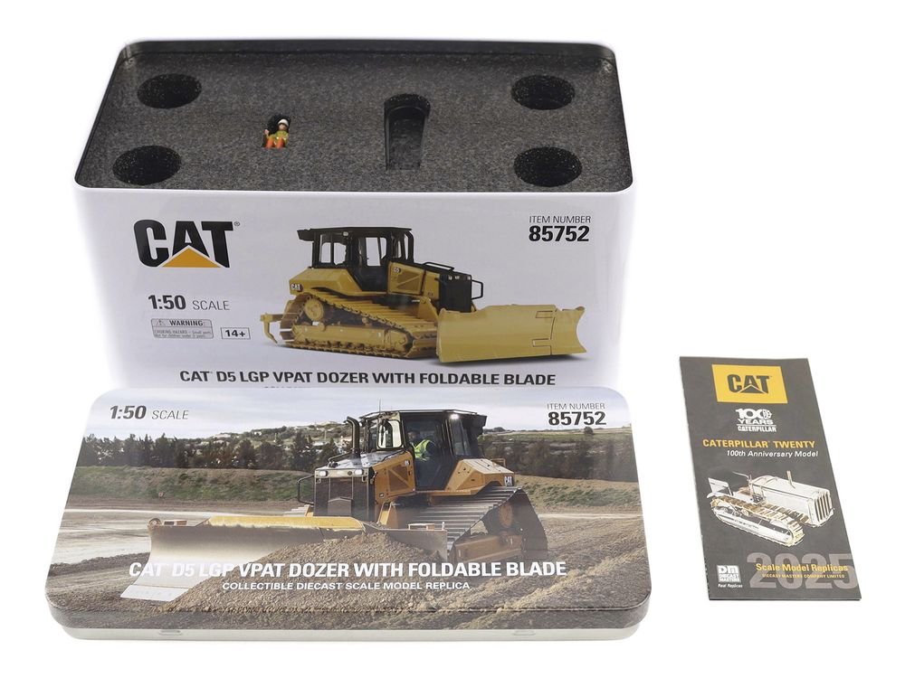CAT Caterpillar D5 LGP Track-Type Dozer Yellow "High Line" Series 1/50 Diecast Model by Diecast Masters view 5