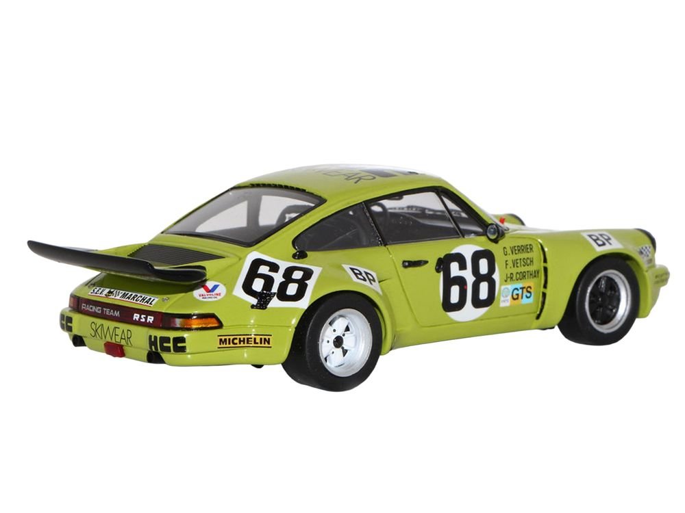 Porsche 911 Carrera RSR 3.0 #68 Guy Verrier - Florian Vetsch - Jean-Robert Corthay "24 Hours of Le Mans" (1975) 1/64 Model Car by Spark view 2