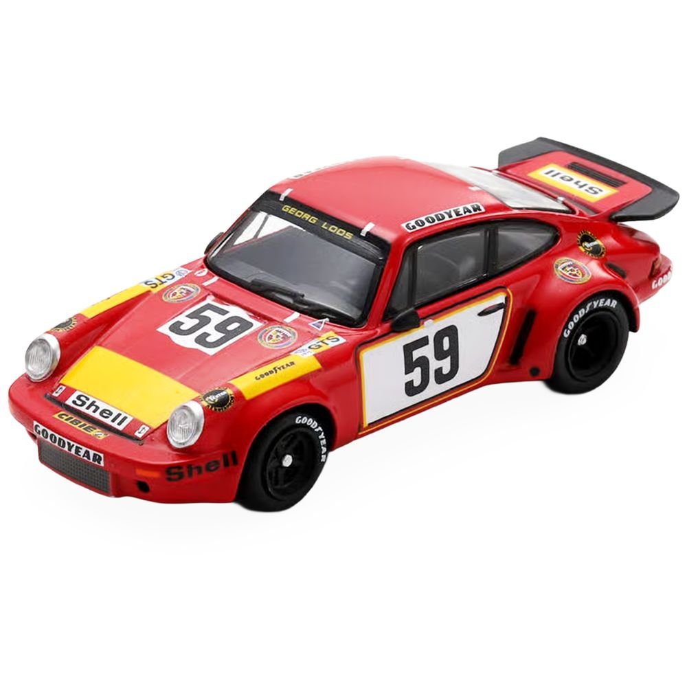 Porsche 911 Carrera RSR #59 Tim Schenken - Howden Ganley "Gelo Racing Team" "24 Hours of Le Mans" (1975) 1/64 Model Car by Spark view 2