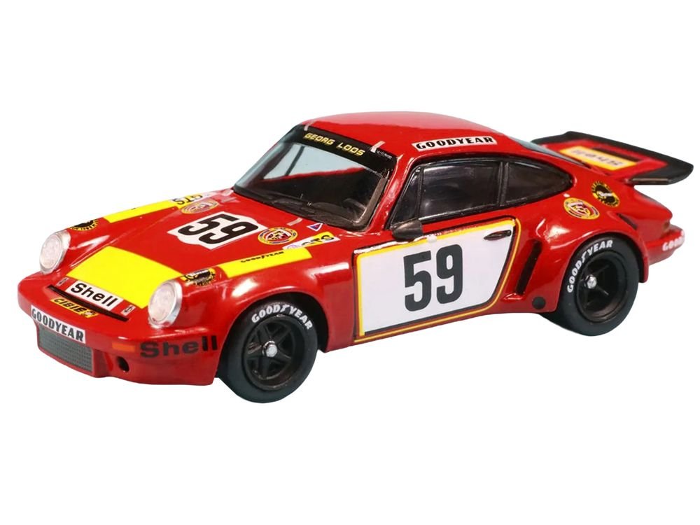 Porsche 911 Carrera RSR #59 Tim Schenken - Howden Ganley "Gelo Racing Team" "24 Hours of Le Mans" (1975) 1/64 Model Car by Spark view 3