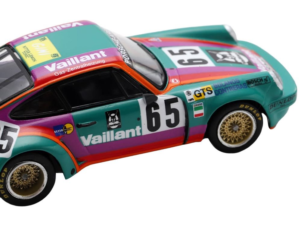 Porsche 911 Carrera RSR #65 Juan Carlos Bolanos - Andres Contreras - Billy Sprowls "Porsche Kremer Racing Team" "24 Hours of Le Mans" (1975) 1/64 Model Car by Spark view 3