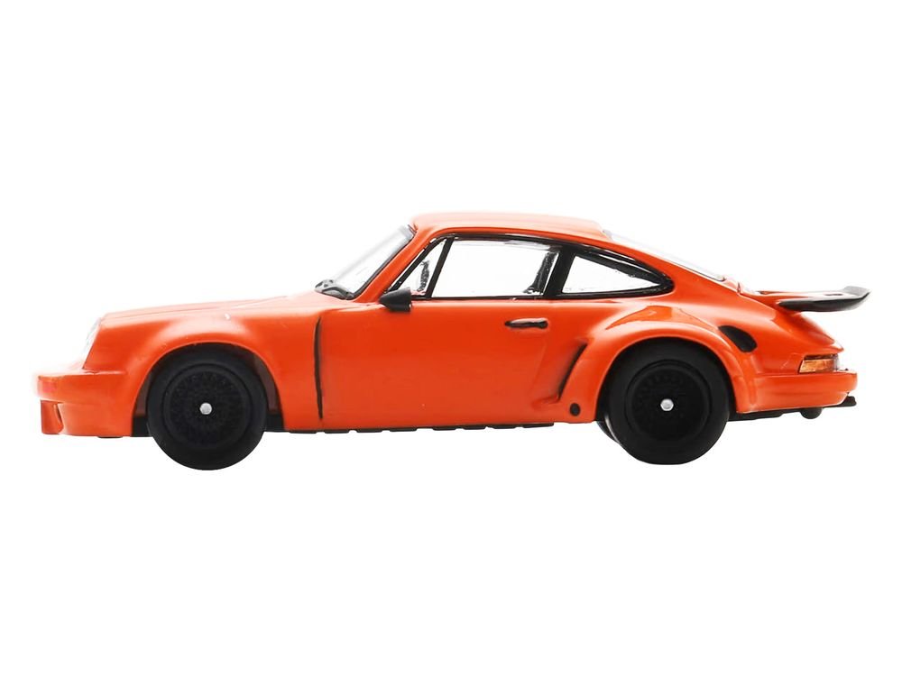 1974 Porsche 911 Carrera RSR 3.0 Orange 1/64 Model Car by Spark view 2