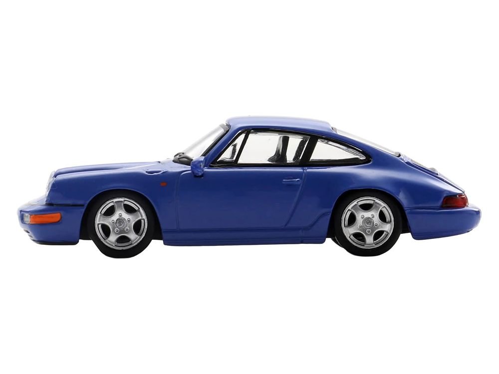 1992 Porsche 911 Carrera RS 3.6 Blue 1/64 Model Car by Spark view 2