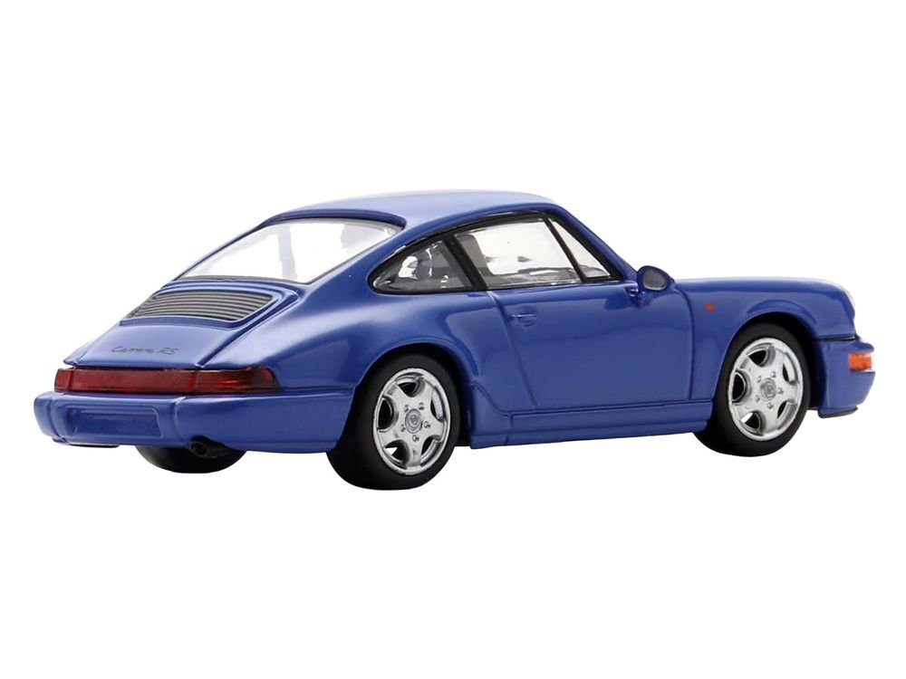 1992 Porsche 911 Carrera RS 3.6 Blue 1/64 Model Car by Spark view 3