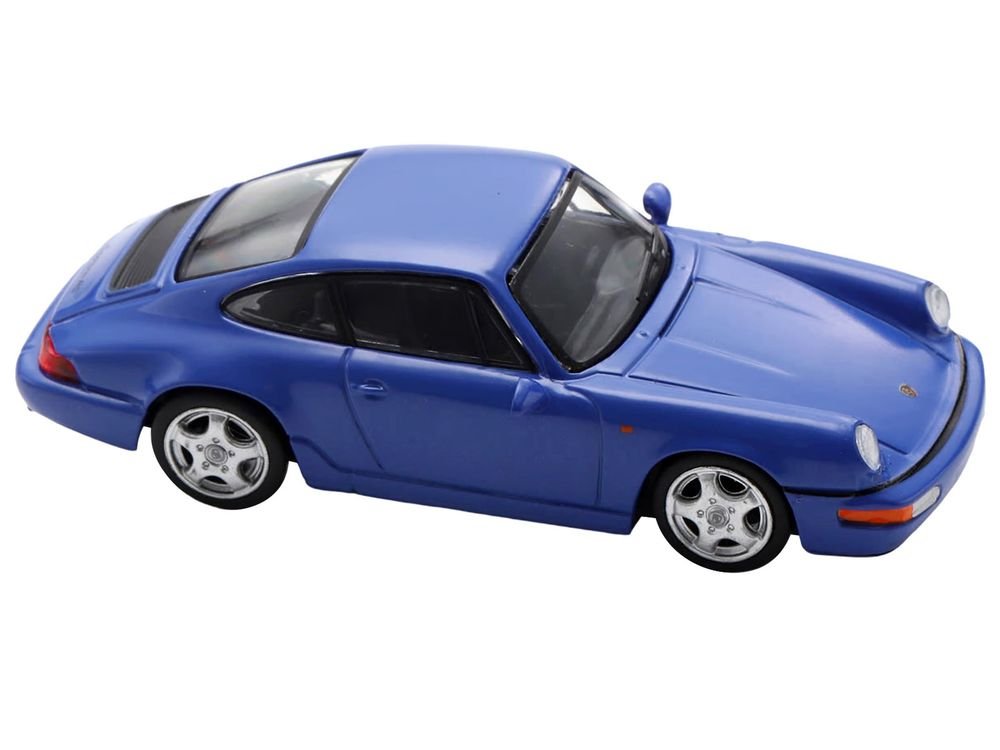 1992 Porsche 911 Carrera RS 3.6 Blue 1/64 Model Car by Spark view 4
