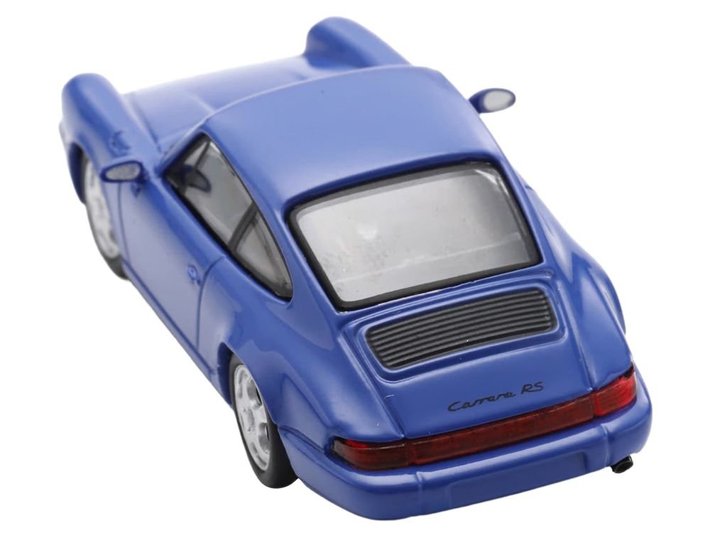 1992 Porsche 911 Carrera RS 3.6 Blue 1/64 Model Car by Spark view 5