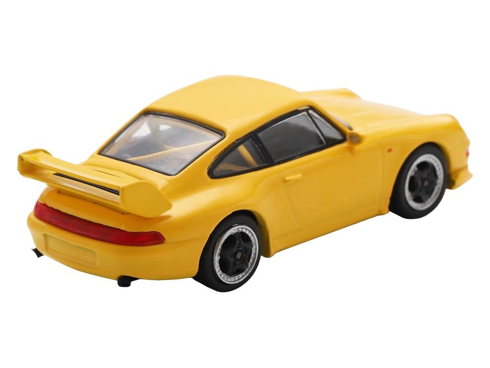 1995 Porsche 911 Carrera RS 3.8 Yellow 1/64 Model Car by Spark view 5