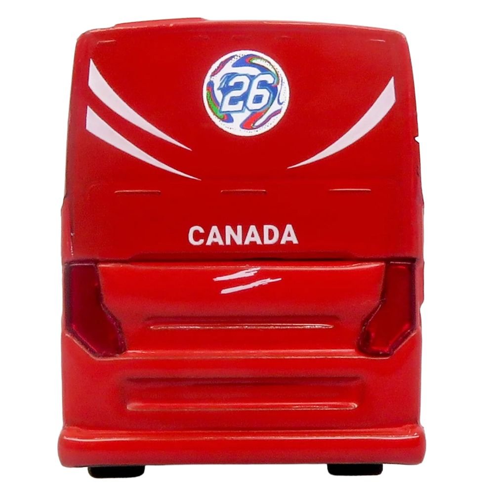 Prevost H3-45 Coach Bus "Canada National Soccer Team" Red with Graphics "International Federation of the Global Game" Series Limited Edition to 504 pieces Worldwide 1/87 (HO) Diecast Model by Iconic Replicas view 5
