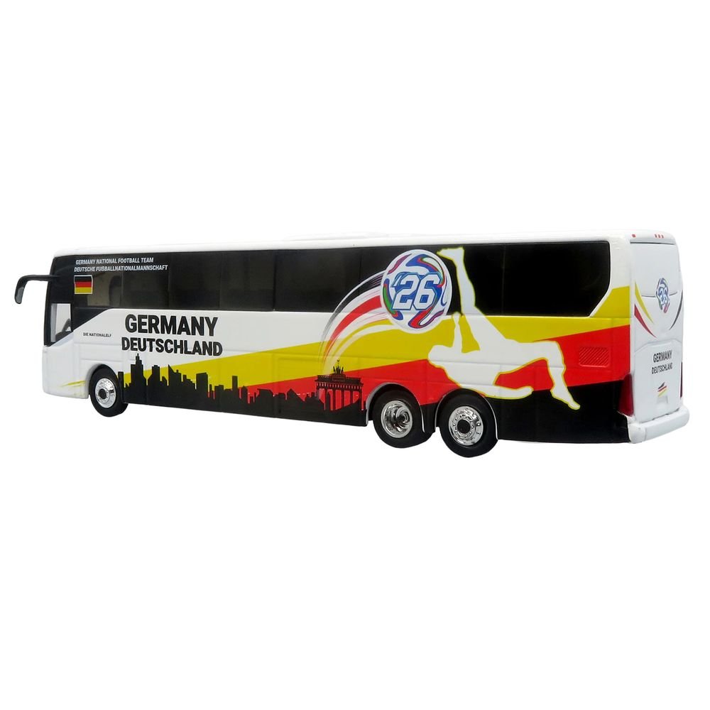 Daimler Tourrider Coach Bus "Germany National Football Team" White with Graphics "International Federation of the Global Game" Series Limited Edition to 504 pieces Worldwide 1/87 (HO) Diecast Model by Iconic Replicas view 3