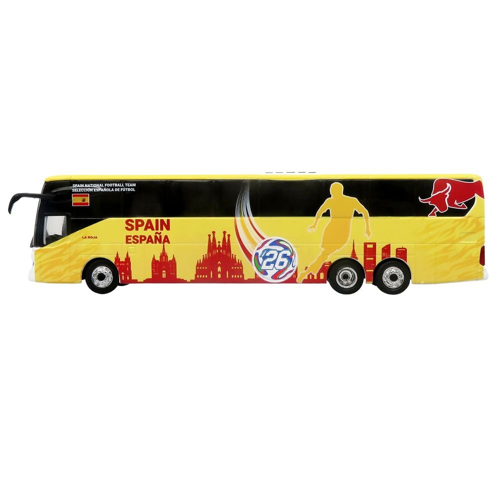 Daimler Tourrider Coach Bus "Spain National Football Team" Yellow with Graphics "International Federation of the Global Game" Series Limited Edition to 504 pieces Worldwide 1/87 (HO) Diecast Model by Iconic Replicas view 2
