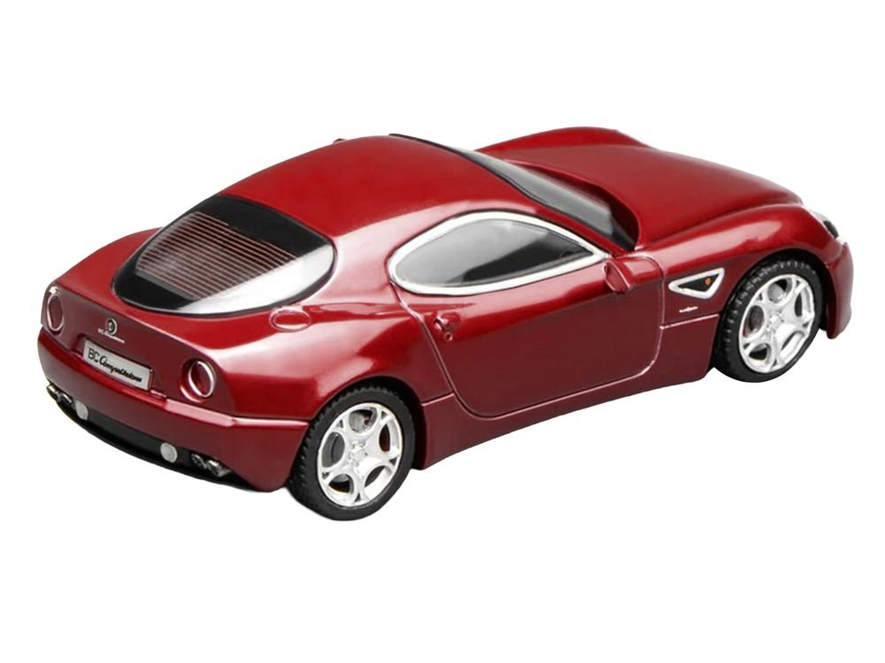2008 Alfa Romeo 8C Competizione Competition Red Metallic 1/64 Diecast Model Car by MotorHelix view 4