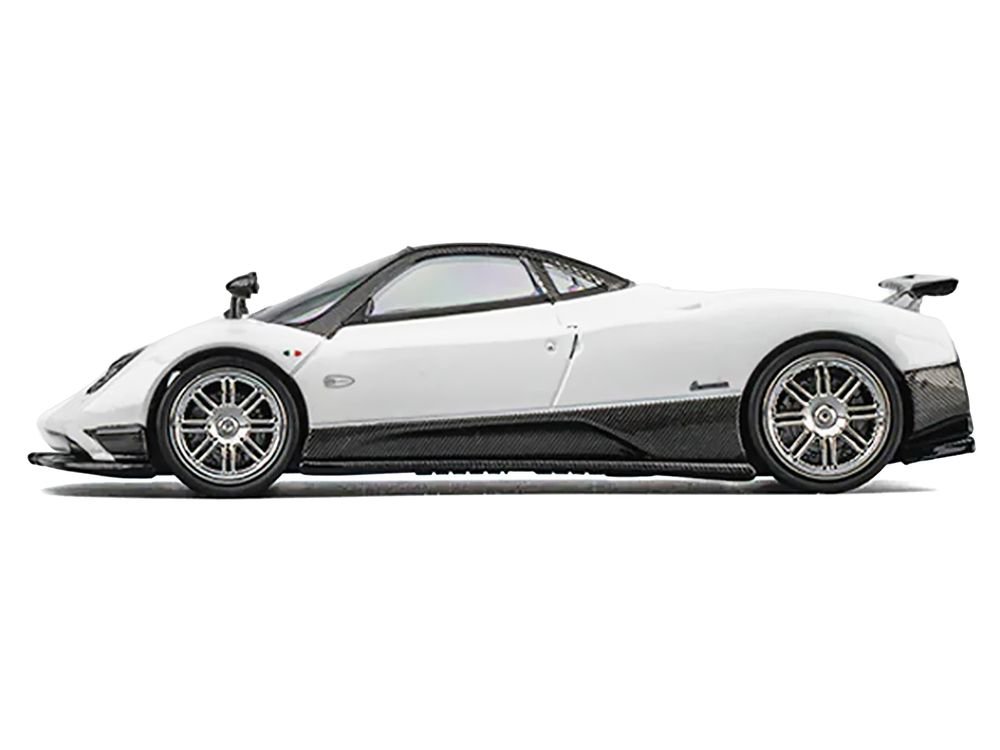 Pagani Zonda F Pearl White with Black Top 1/64 Diecast Model Car by CM Model view 2