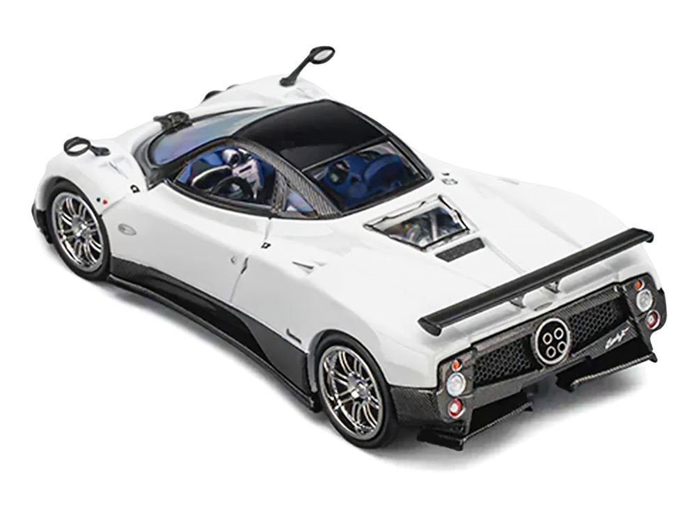 Pagani Zonda F Pearl White with Black Top 1/64 Diecast Model Car by CM Model view 3