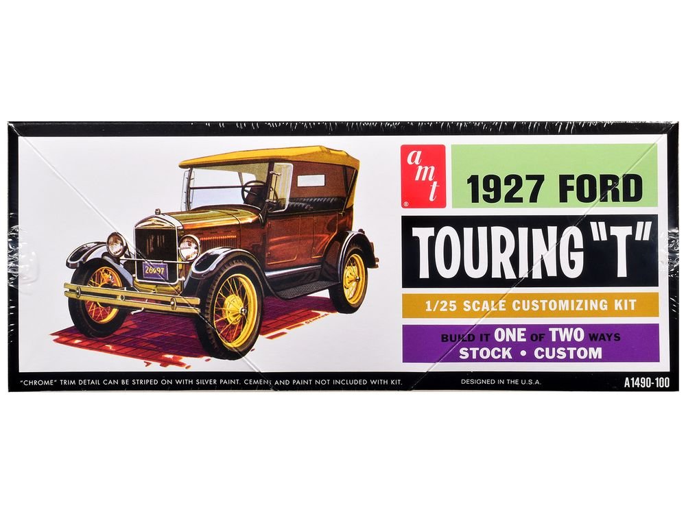 Skill 2 Model Kit 1927 Ford Model T Touring 2 in 1 Kit 1/25 Scale Model by AMT view 2
