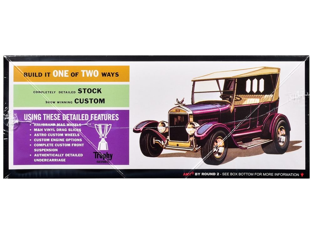 Skill 2 Model Kit 1927 Ford Model T Touring 2 in 1 Kit 1/25 Scale Model by AMT view 3