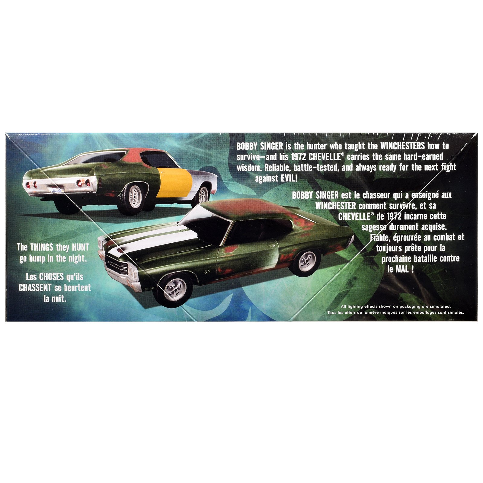 Skill 2 Model Kit 1972 Chevrolet Chevelle SS "Supernatural" (2005-2020) TV Series 1/25 Scale Model by AMT view 2