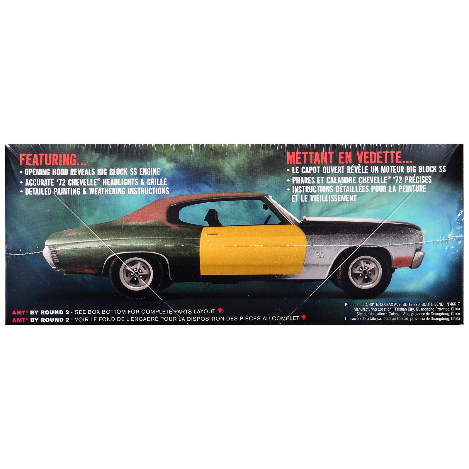 Skill 2 Model Kit 1972 Chevrolet Chevelle SS "Supernatural" (2005-2020) TV Series 1/25 Scale Model by AMT view 3