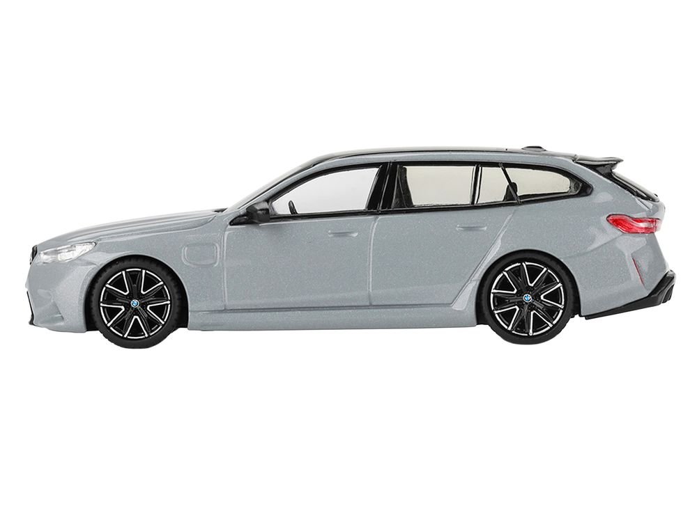 BMW M5 Touring Brooklyn Gray Metallic with Sunroof 1/64 Diecast Model Car by Mini GT view 2