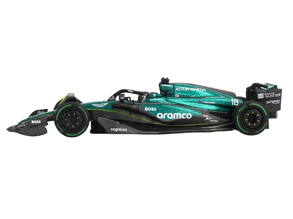 Aston Martin AMR24 #18 Lance Stroll Formula One F1 "Canadian GP" (2024) Limited Edition 1/64 Diecast Model Car by Mini GT view 2
