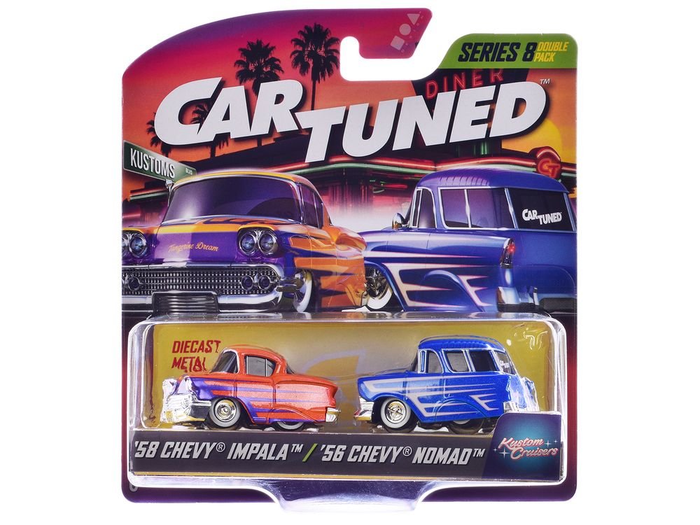 "Kustoms" Double Pack Series 8 Set of 4 Cars Diecast Model Cars by CarTuned view 3