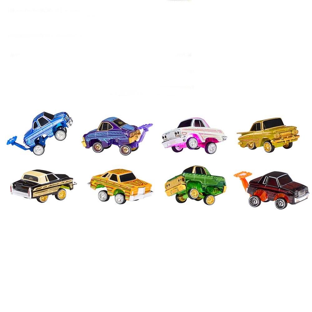 "Lowriders Show Glow" Series 3 Set of 8 Pieces Diecast Model Cars by CarTuned view 2