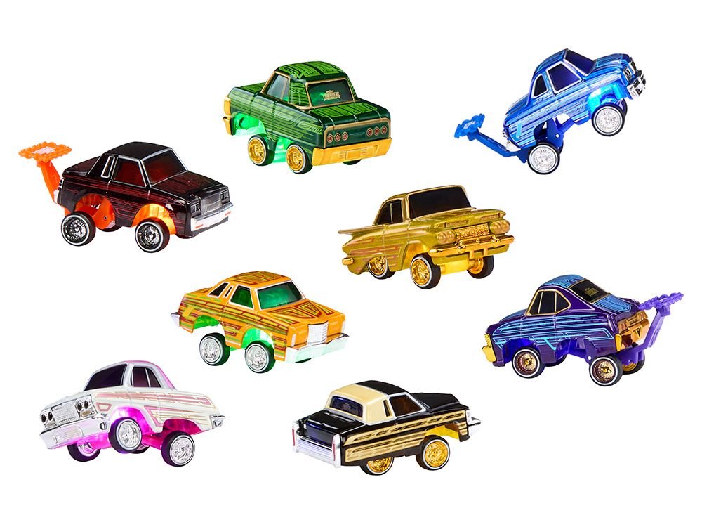 "Lowriders Show Glow" Series 3 Set of 8 Pieces Diecast Model Cars by CarTuned view 3