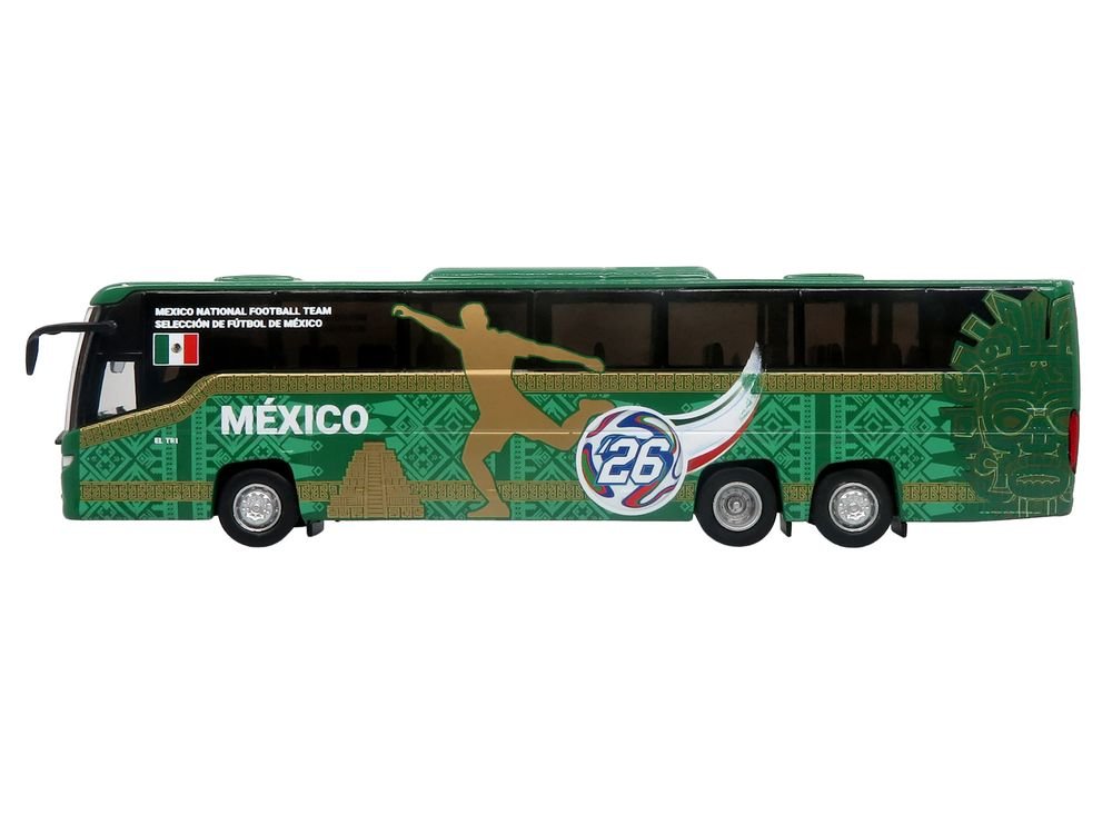 Scania Touring HD Coach Bus "Mexico National Football Team" Green with Graphics "International Federation of the Global Game" Series Limited Edition to 504 pieces Worldwide 1/87 (HO) Diecast Model by Iconic Replicas view 2