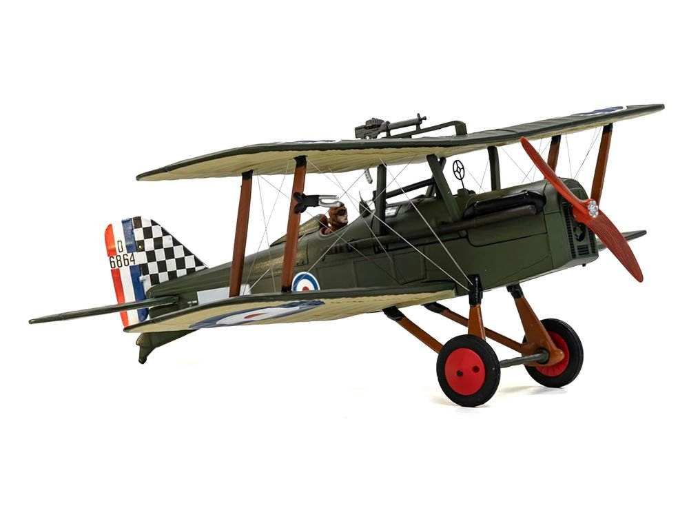 Royal Aircraft Factory SE5a Biplane Aircraft "D6864 Major Keith Logan Caldwell No. 74 Squadron Clairmarais South Aerodrome" (1918) Royal Air Force "The Aviation Archive" Series 1/48 Diecast Model by Corgi view 2