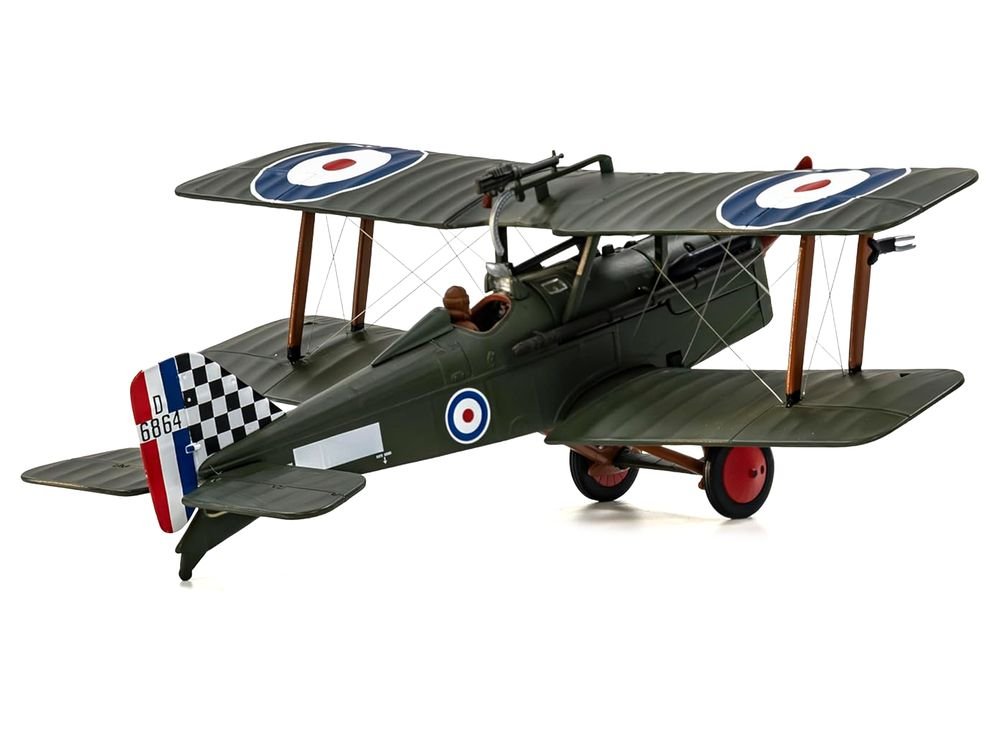 Royal Aircraft Factory SE5a Biplane Aircraft "D6864 Major Keith Logan Caldwell No. 74 Squadron Clairmarais South Aerodrome" (1918) Royal Air Force "The Aviation Archive" Series 1/48 Diecast Model by Corgi view 3