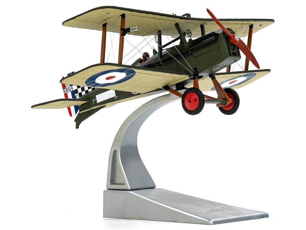 Royal Aircraft Factory SE5a Biplane Aircraft "D6864 Major Keith Logan Caldwell No. 74 Squadron Clairmarais South Aerodrome" (1918) Royal Air Force "The Aviation Archive" Series 1/48 Diecast Model by Corgi view 5