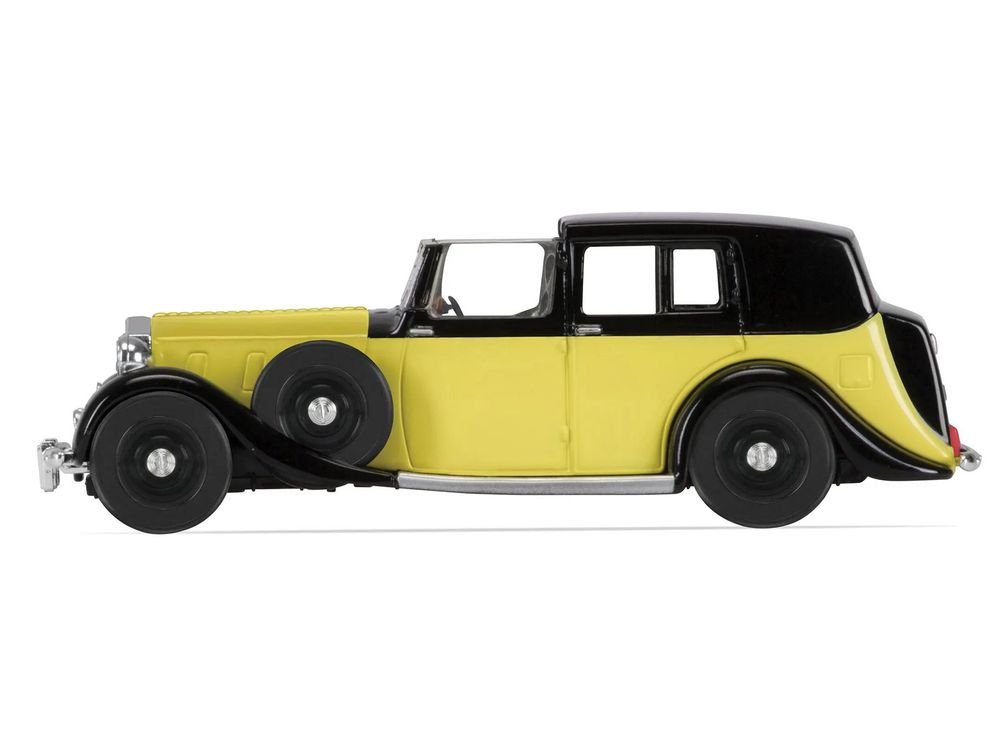 Rolls Royce Phantom III Sedanca de Ville Yellow with Black Top James Bond 007 "Goldfinger" (1964) Movie Diecast Model by Corgi view 3