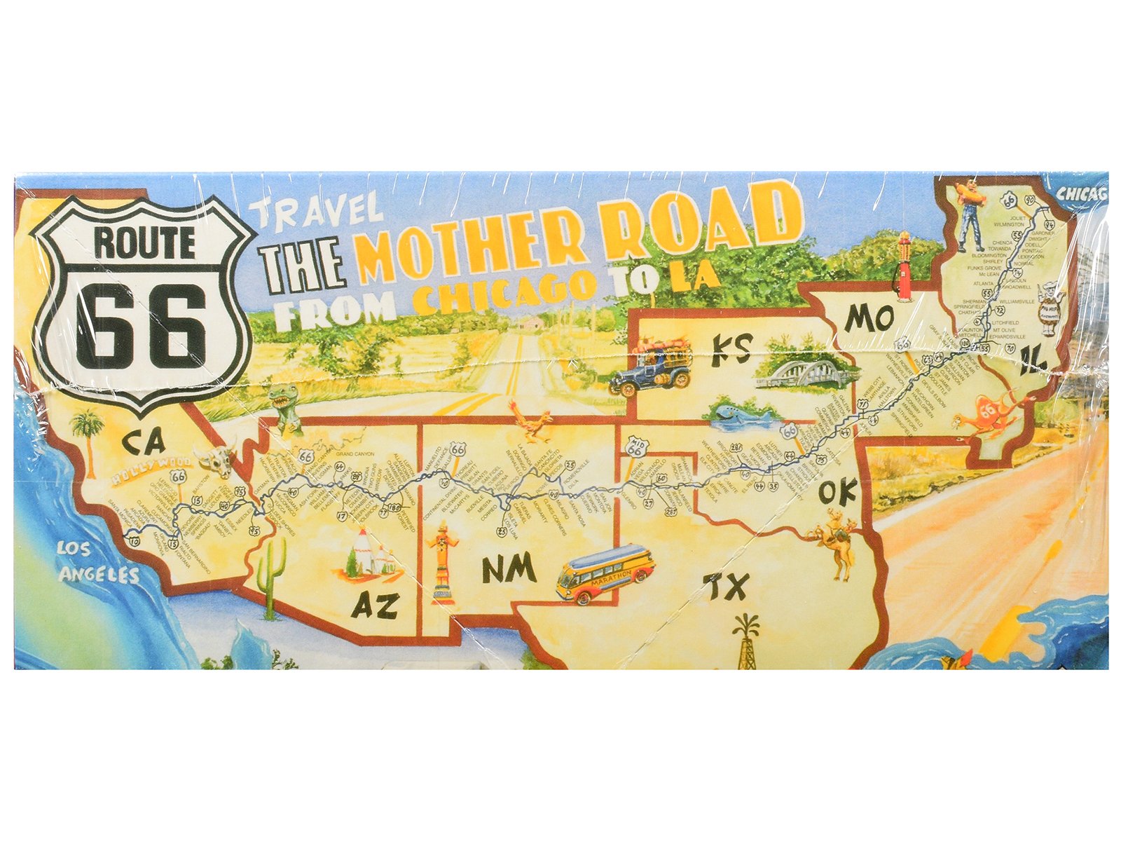 Skill 3 Model Kit 1955 Chevrolet Bel Air Hardtop "Route 66" 1/25 Scale Model by Atlantis view 4