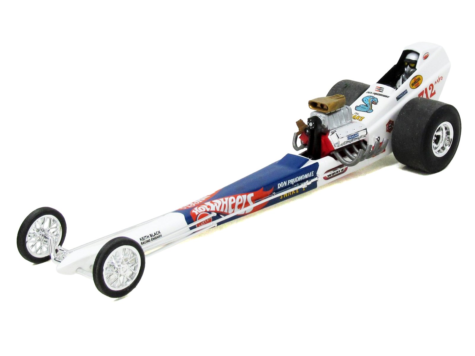 Skill 2 Model Kit Don the Snake Prudhomme's "AA" Fuel Front Engine Rail Dragste 1/24 Scale Model by Atlantis view 2