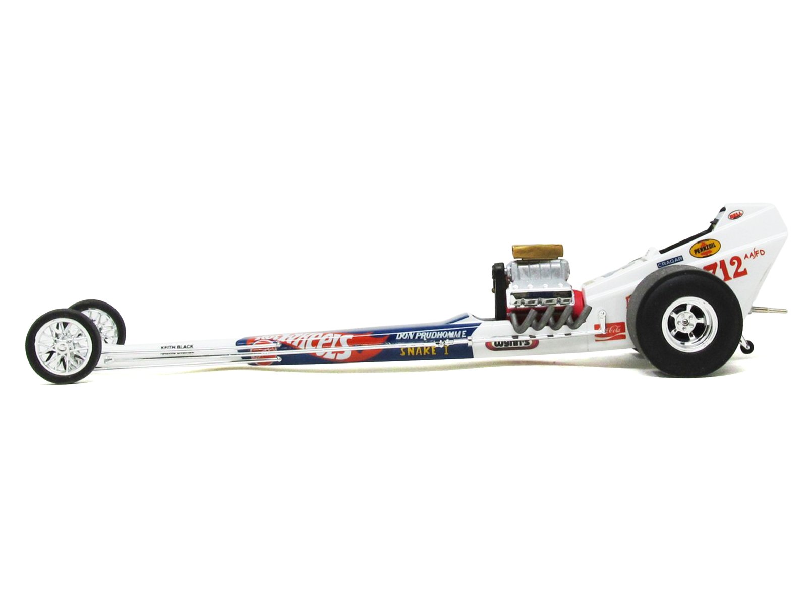 Skill 2 Model Kit Don the Snake Prudhomme's "AA" Fuel Front Engine Rail Dragste 1/24 Scale Model by Atlantis view 3