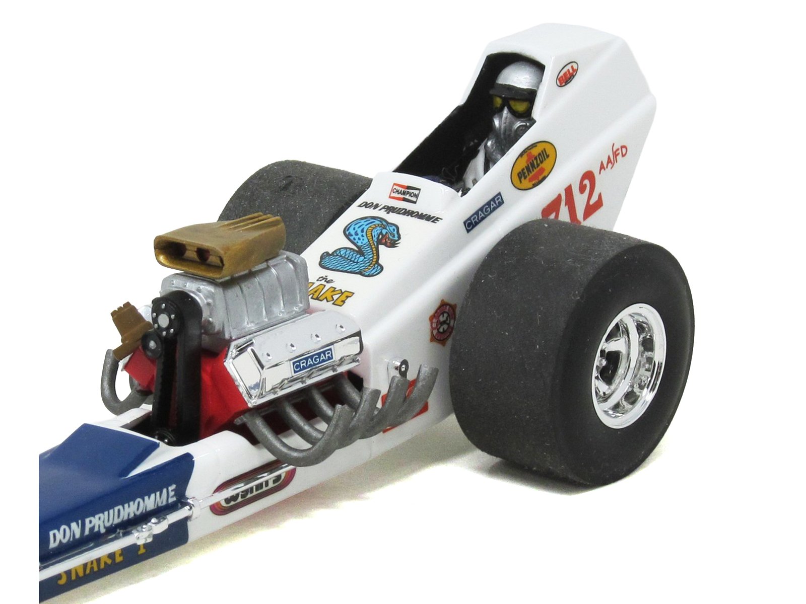 Skill 2 Model Kit Don the Snake Prudhomme's "AA" Fuel Front Engine Rail Dragste 1/24 Scale Model by Atlantis view 4