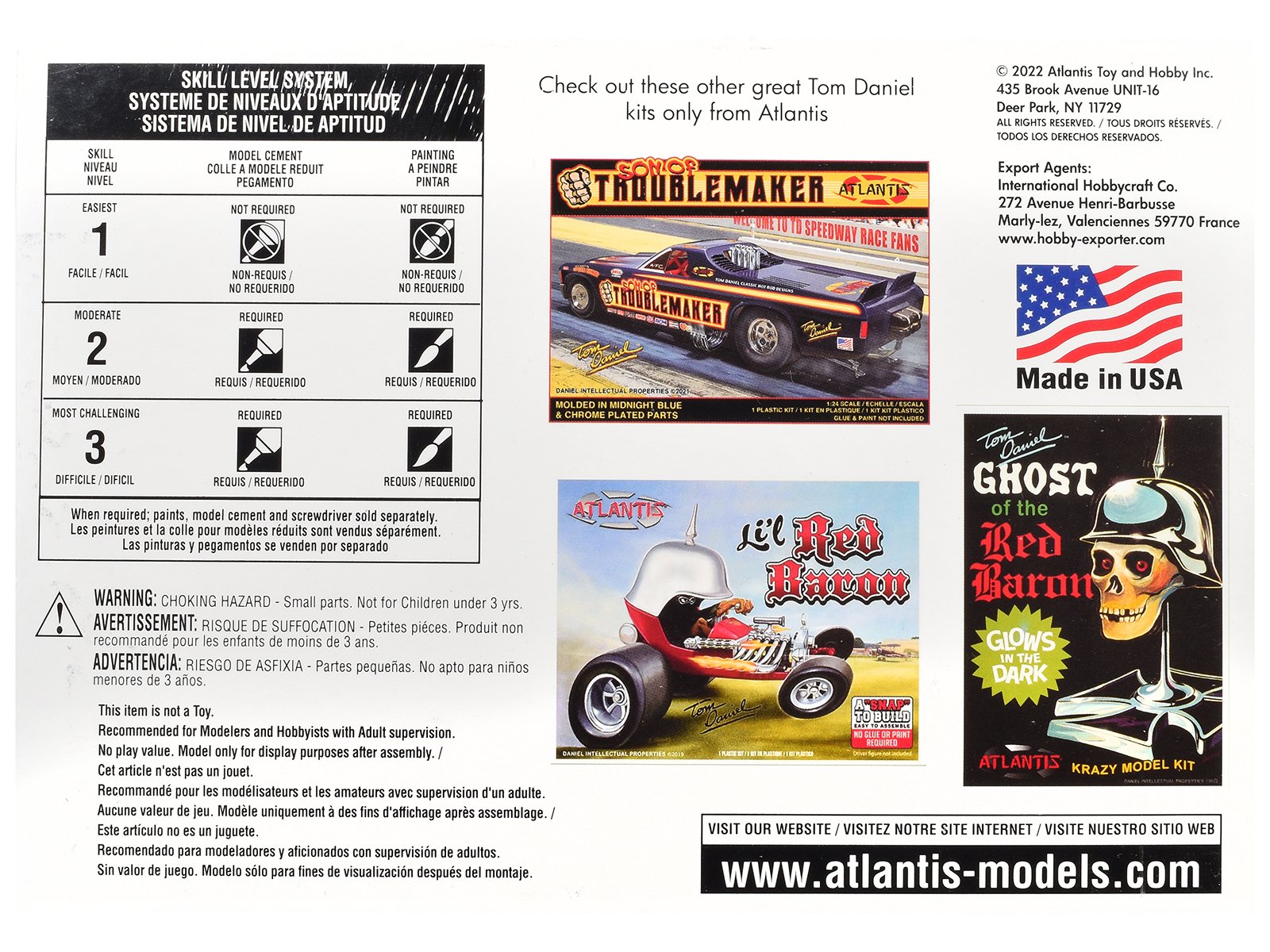 Skill 2 Model Kit Tom Daniel's Groovy Grader Dragster 1/24 Scale Model by Atlantis view 3