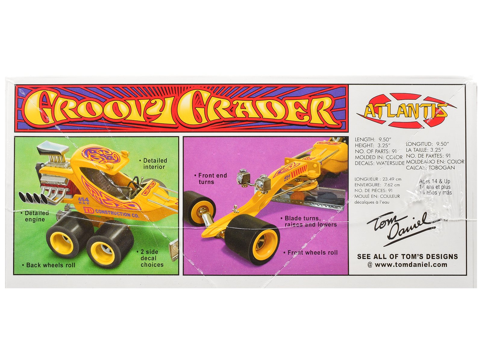 Skill 2 Model Kit Tom Daniel's Groovy Grader Dragster 1/24 Scale Model by Atlantis view 4