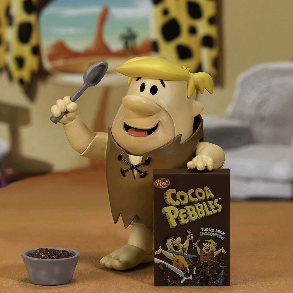 Barney Rubble 4.5" Moveable Figure with Accessories and Alternate Head and Hands "The Flintstones - Post Cocoa Pebbles" Model by Jada view 4
