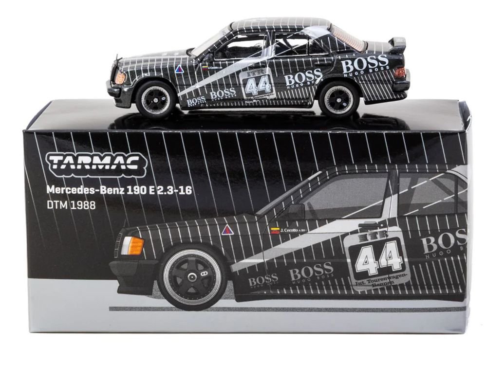 Mercedes-Benz 190 E 2.3-16 #44 Johnny Cecotto "Deutsche Tourenwagen Meisterschaft (DTM)" (1988) "Global64" Series 1/64 Diecast Model Car by Tarmac Works view 4