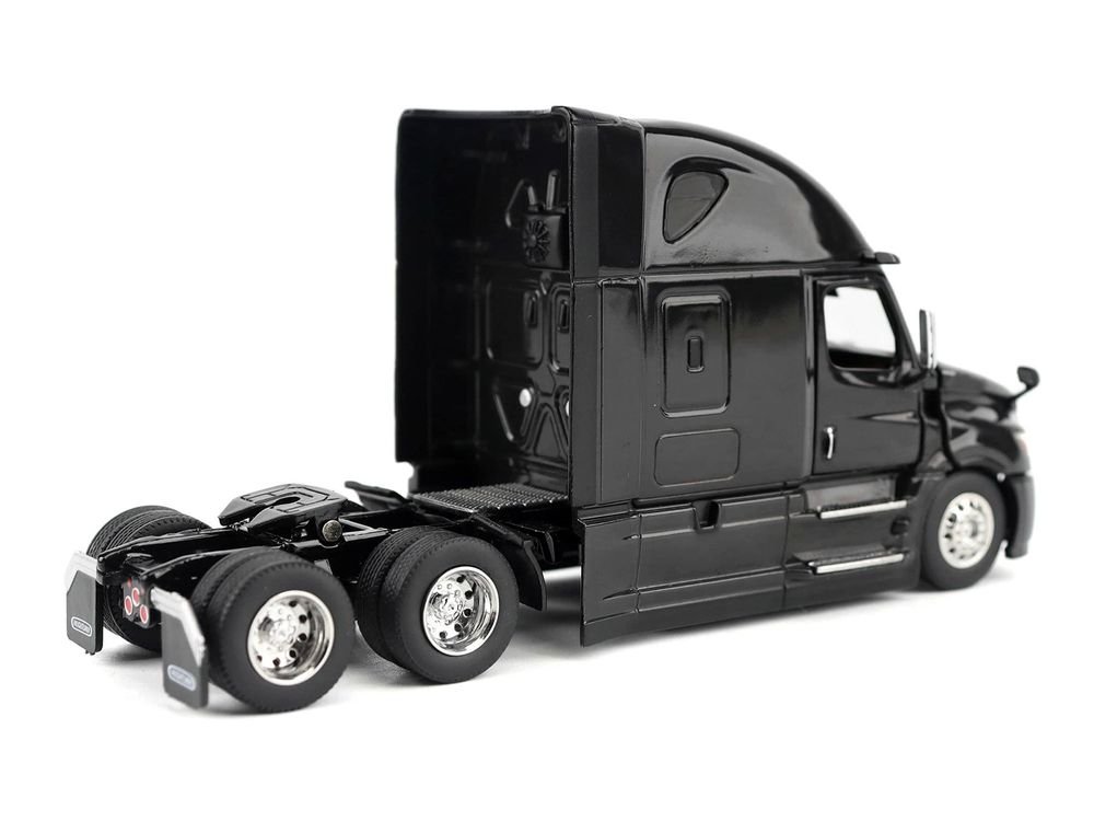 2025 Freightliner Cascadia Gen-5 Sleeper Cab Truck Tractor Night-Shift Black "Transport Series" 1/64 Diecast Model by Diecast Masters view 3